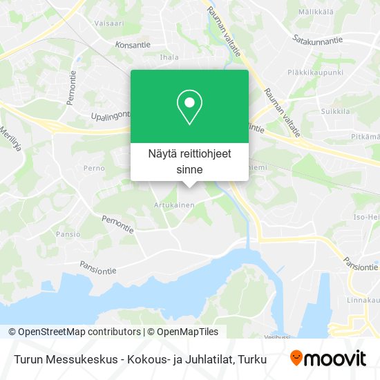 Turun Messukeskus - Kokous- ja Juhlatilat kartta