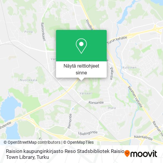 Raision kaupunginkirjasto Reso Stadsbibliotek Raisio Town Library kartta