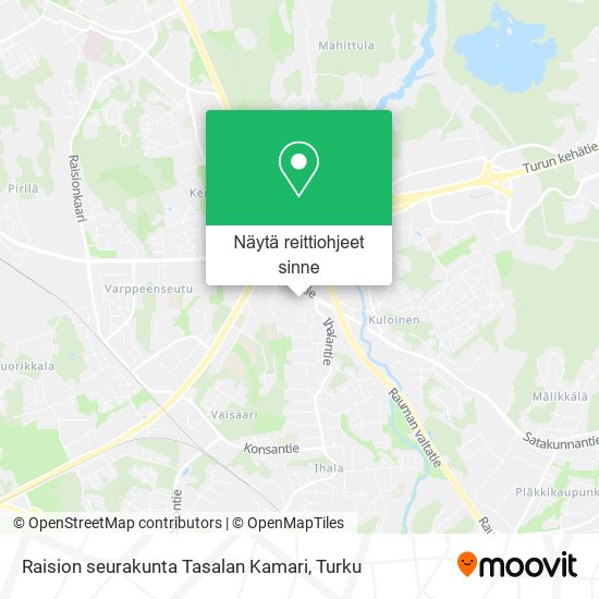 Raision seurakunta Tasalan Kamari kartta