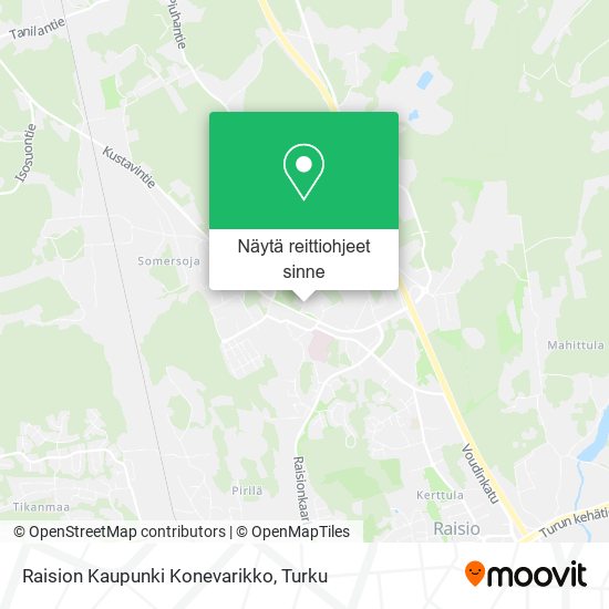 Raision Kaupunki Konevarikko kartta