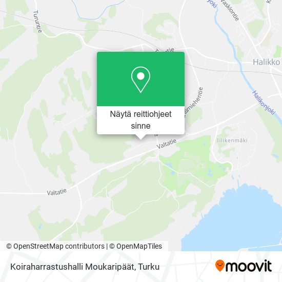 Koiraharrastushalli Moukaripäät kartta