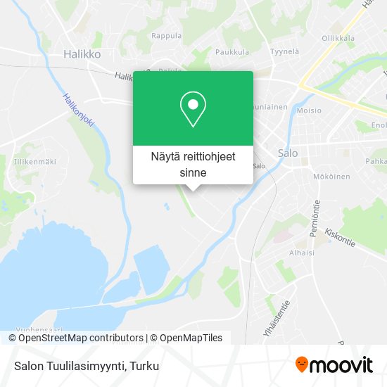 Salon Tuulilasimyynti kartta