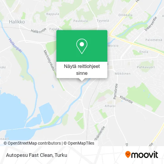 Autopesu Fast Clean kartta