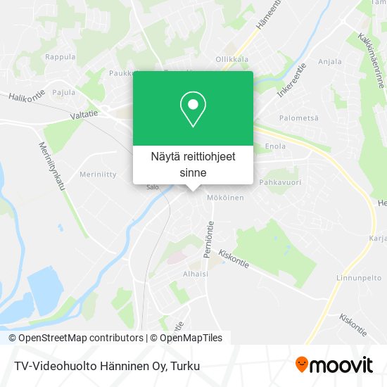 TV-Videohuolto Hänninen Oy kartta