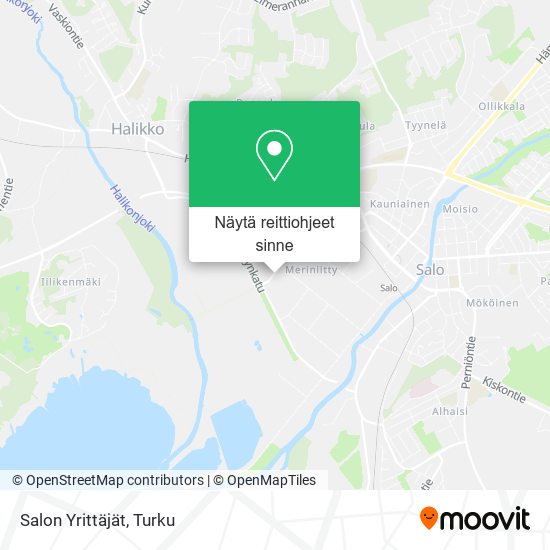 Salon Yrittäjät kartta