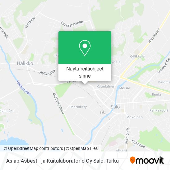Aslab Asbesti- ja Kuitulaboratorio Oy Salo kartta
