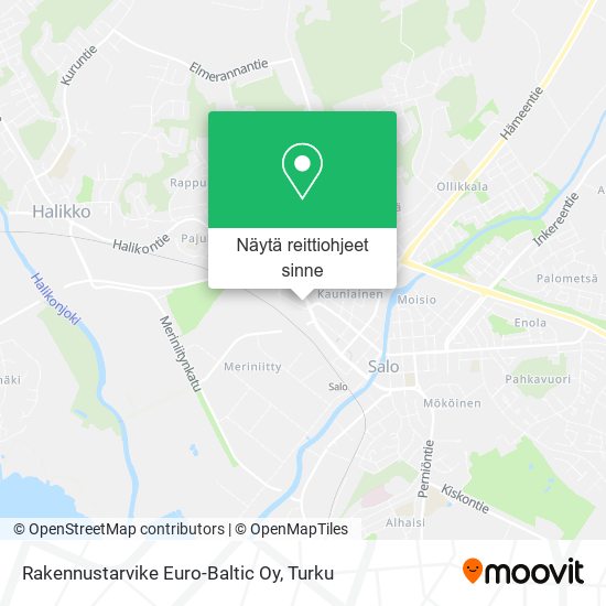 Rakennustarvike Euro-Baltic Oy kartta