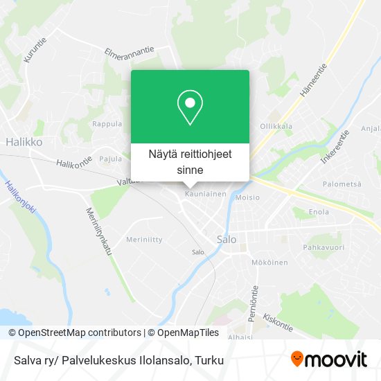 Salva ry/ Palvelukeskus Ilolansalo kartta
