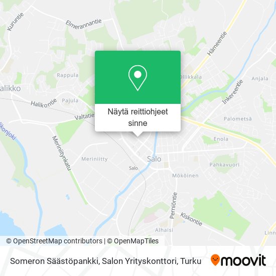 Someron Säästöpankki, Salon Yrityskonttori kartta