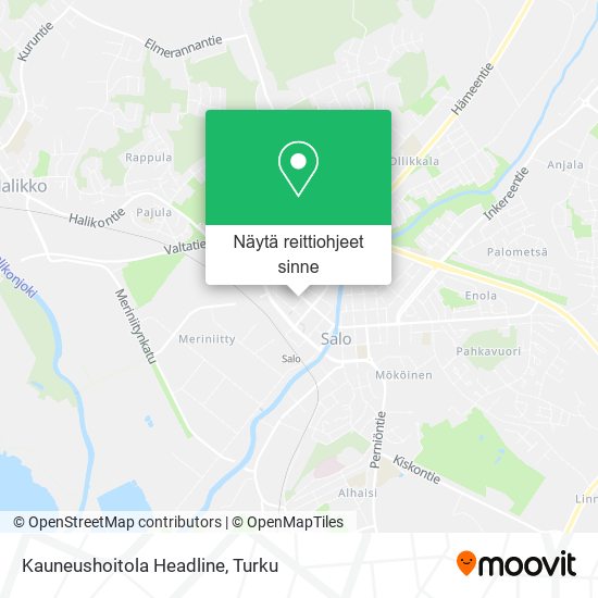 Kauneushoitola Headline kartta