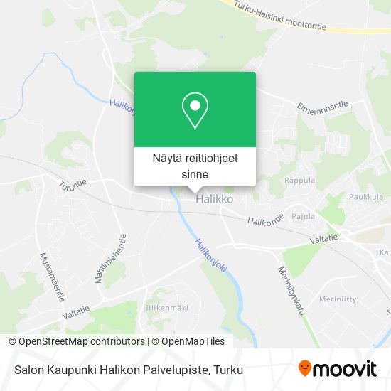 Salon Kaupunki Halikon Palvelupiste kartta