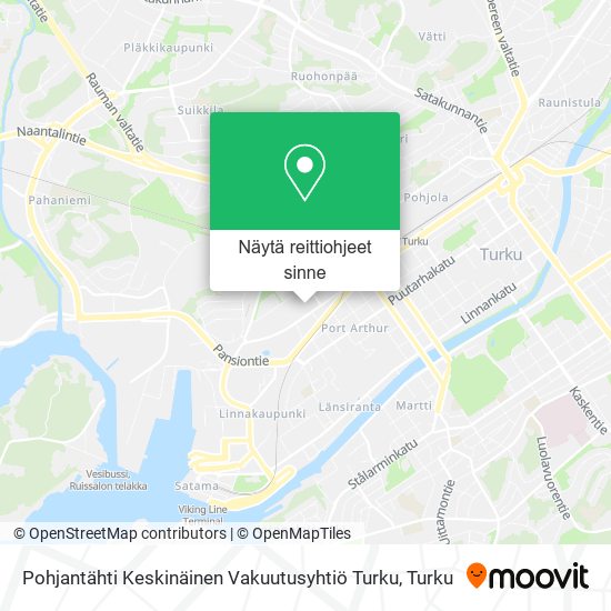 Pohjantähti Keskinäinen Vakuutusyhtiö Turku kartta