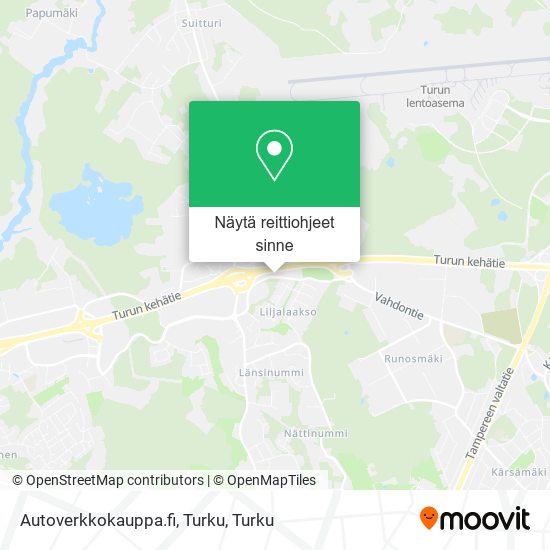 Autoverkkokauppa.fi, Turku kartta