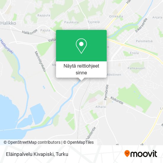 Eläinpalvelu Kivapiski kartta