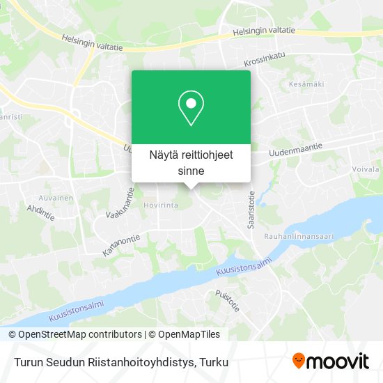 Turun Seudun Riistanhoitoyhdistys kartta
