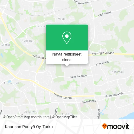 Kaarinan Puutyö Oy kartta