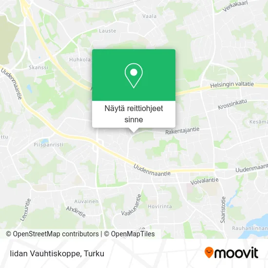 Iidan Vauhtiskoppe kartta