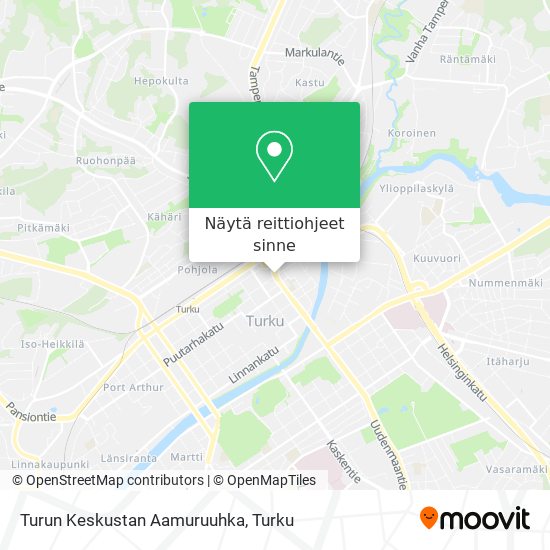 Turun Keskustan Aamuruuhka kartta