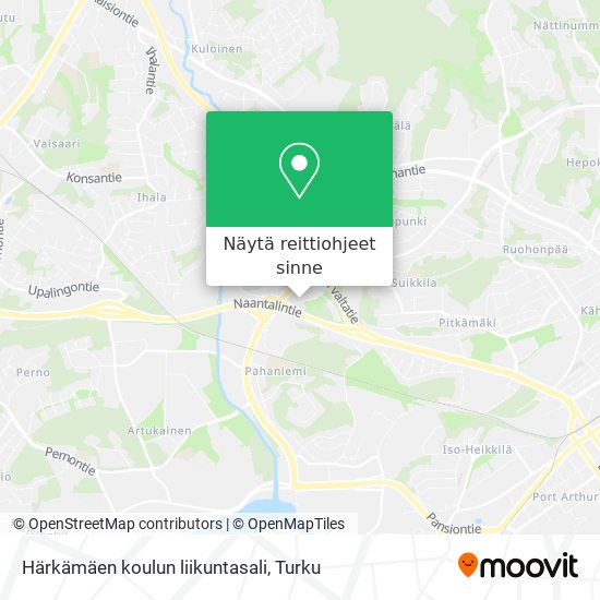 Härkämäen koulun liikuntasali kartta