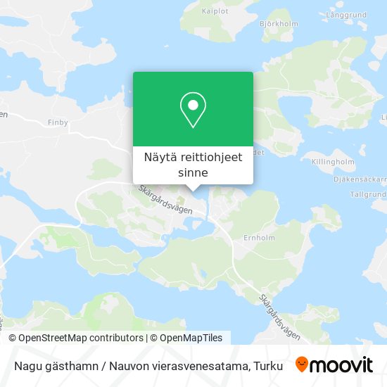 Nagu gästhamn / Nauvon vierasvenesatama kartta