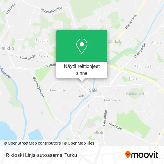 R-kioski Linja-autoasema kartta