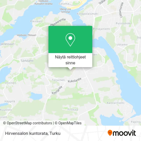 Hirvensalon kuntorata kartta