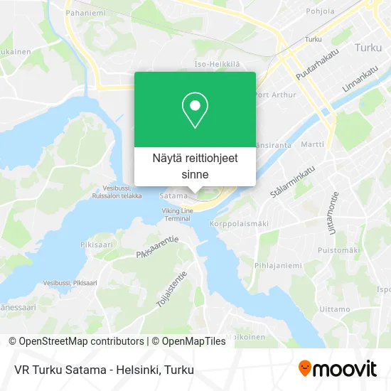 VR Turku Satama - Helsinki kartta