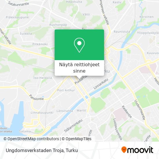 Ungdomsverkstaden Troja kartta