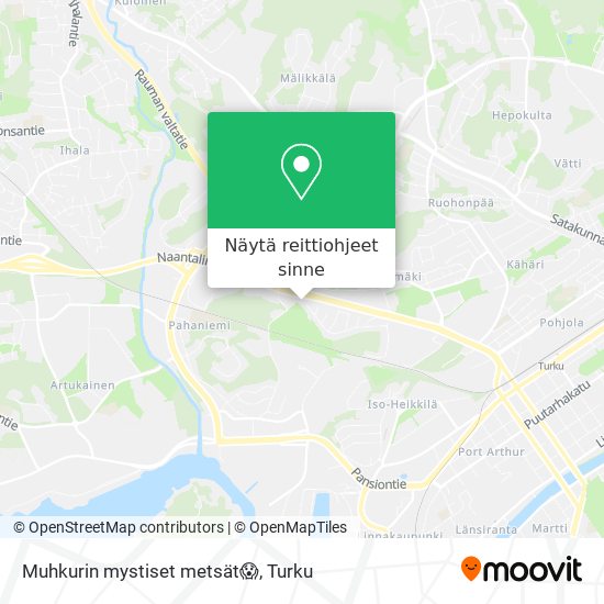 Kuinka päästä kohteeseen Muhkurin mystiset metsät? paikassa Turku  kulkuvälineellä Bussi?