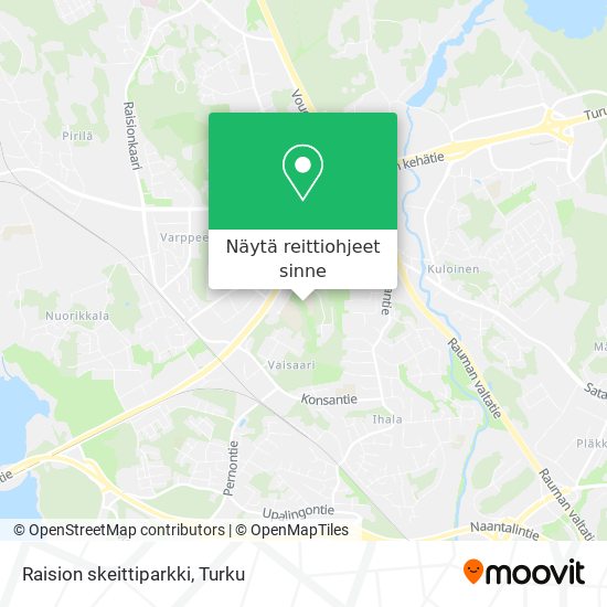 Raision skeittiparkki kartta