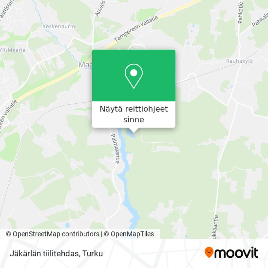 Jäkärlän tiilitehdas kartta