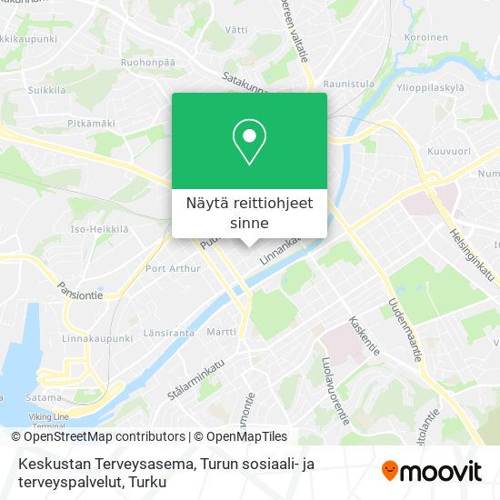 Keskustan Terveysasema, Turun sosiaali- ja terveyspalvelut kartta
