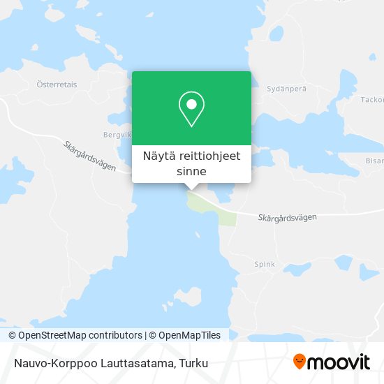 Nauvo-Korppoo Lauttasatama kartta