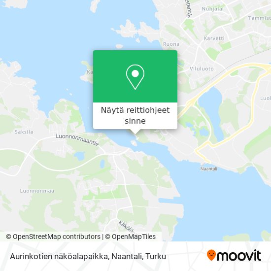 Aurinkotien näköalapaikka, Naantali kartta