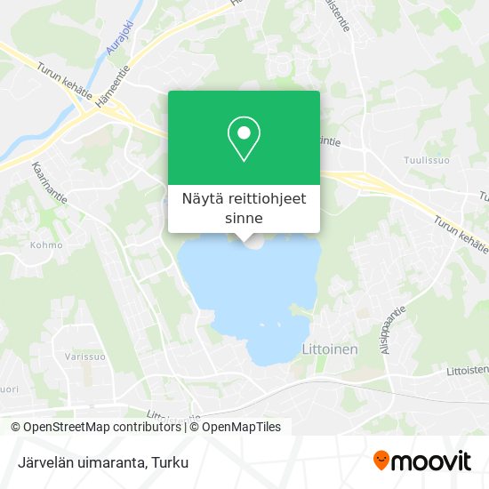 Järvelän uimaranta kartta