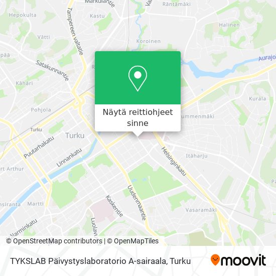 TYKSLAB Päivystyslaboratorio A-sairaala kartta