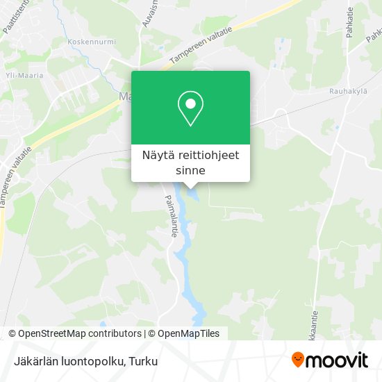 Jäkärlän luontopolku kartta