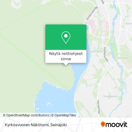 Kyrkösvuoren Näkötorni kartta
