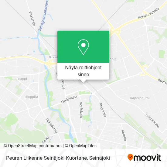 Peuran Liikenne Seinäjoki-Kuortane kartta