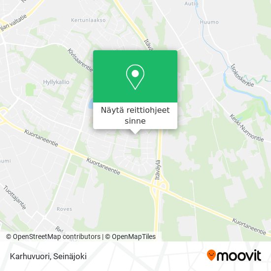 Kuinka päästä kohteeseen Karhuvuori paikassa Seinäjoki kulkuvälineellä  Bussi?