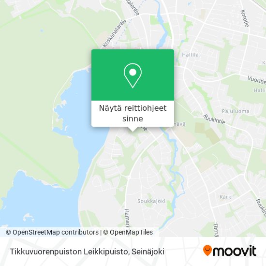 Tikkuvuorenpuiston Leikkipuisto kartta