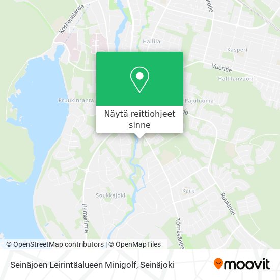 Seinäjoen Leirintäalueen Minigolf kartta