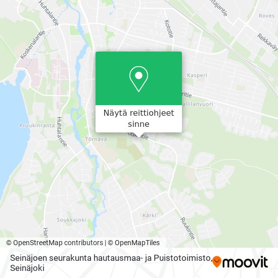 Seinäjoen seurakunta hautausmaa- ja Puistotoimisto kartta