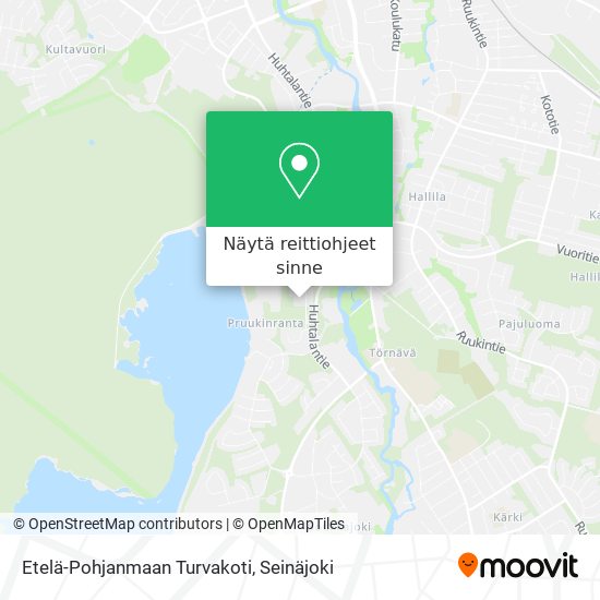 Etelä-Pohjanmaan Turvakoti kartta