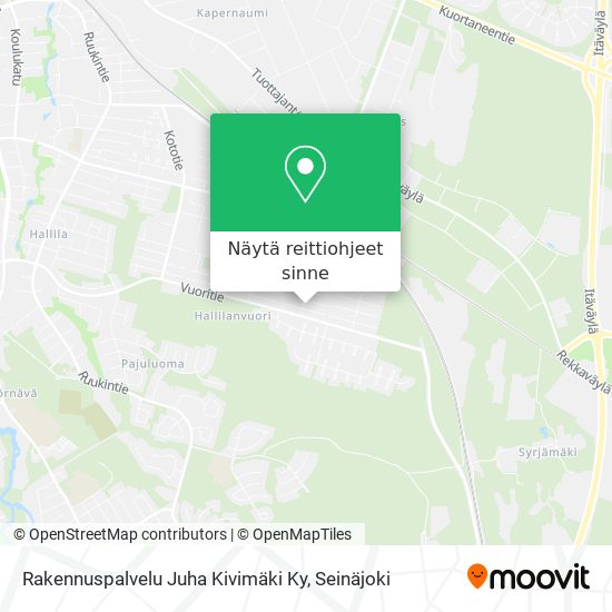 Rakennuspalvelu Juha Kivimäki Ky kartta