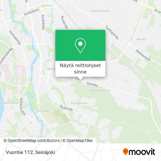 Vuoritie 112 kartta