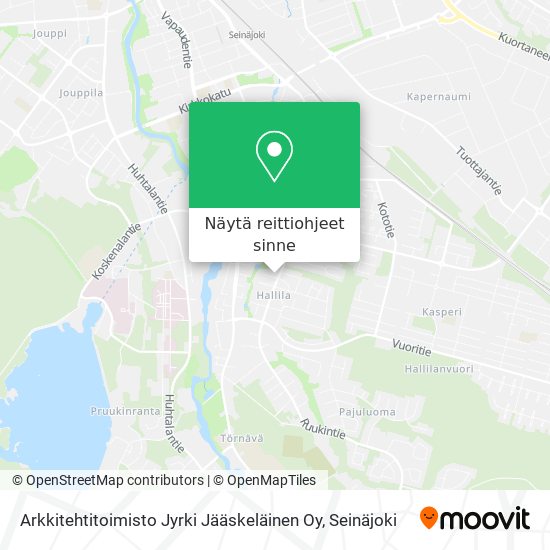 Arkkitehtitoimisto Jyrki Jääskeläinen Oy kartta
