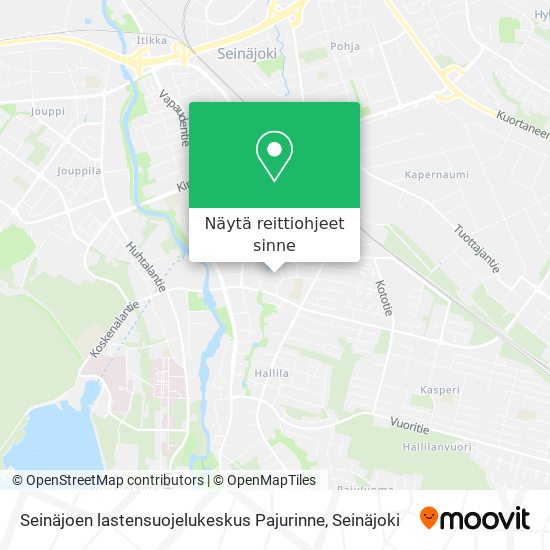 Seinäjoen lastensuojelukeskus Pajurinne kartta
