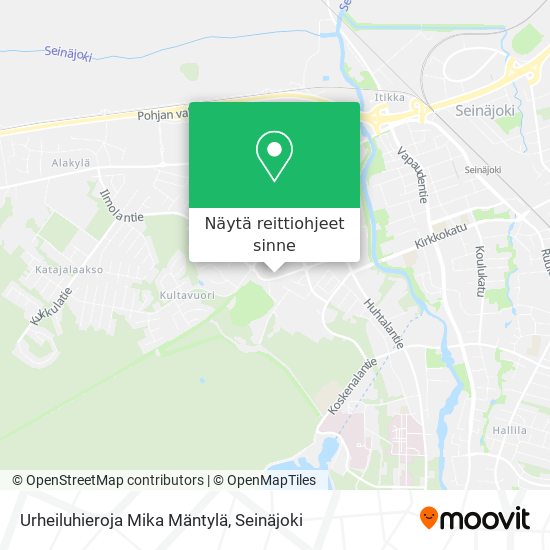 Urheiluhieroja Mika Mäntylä kartta