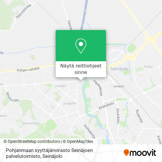 Pohjanmaan syyttäjänvirasto Seinäjoen palvelutoimisto kartta
